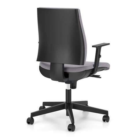 Bürodrehstuhl INTRATA, Stoffbezug Sempre, Dunkelgrau, Rahmenkonstruktion schwarz - Nowy Styl Group - Bild4