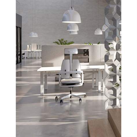 Ergonomischer Bürostuhl XILIUM DUO-BACK mit Kopfstütze und 4D Armlehnen, ergonomisch, Stoffbezug ERA, Farbe Schwarz, Konstruktion schwarz - Nowy Styl Group - Bild11