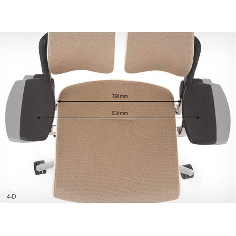 Ergonomischer Bürostuhl XILIUM DUO-BACK mit Kopfstütze und 4D Armlehnen, ergonomisch, Stoffbezug ERA, Farbe Schwarz, Konstruktion schwarz - Nowy Styl Group - Bild12