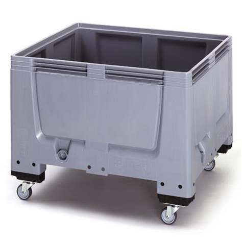 BigBox aus Polyetylen, Vollwand, 1200 x 1000 x 790 mm, mit Rädern