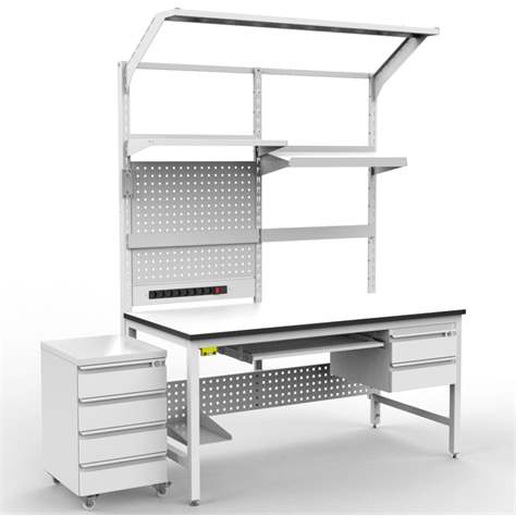 Kunststoffbox-Halte-Leiste 900 mm, Traglast 10 kg (für geteilter Aufbau) - Bild3