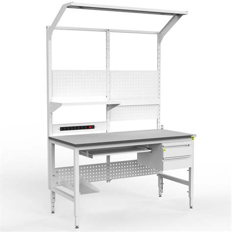 Energieleiste, 8 Steckdosen 230 V/Sicherung 16 A, Länge 900 mm (für geteilter Aufbau) - Bild3