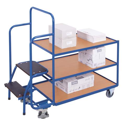 Kommissionierwagen VARIOfit mit 3 Böden 1000 x 600 mm, Höhe 1320 mm - Cordes