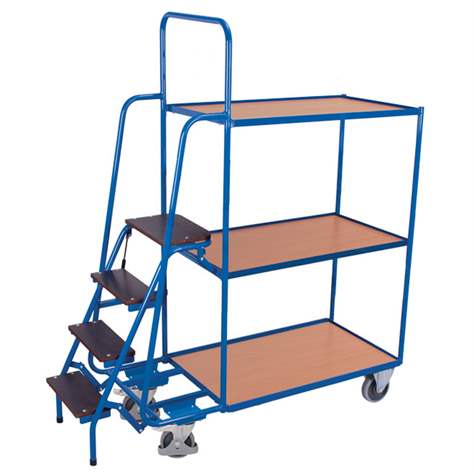 Kommissionierwagen VARIOfit mit 3 Böden 1000 x 600 mm, Höhe 1900 mm - Cordes