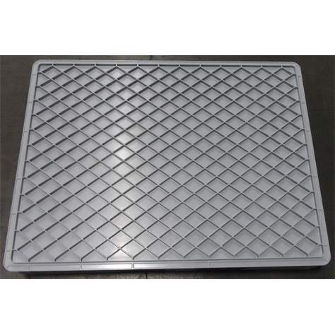 Přepravka plastová Euro, plná, šedá barva, 600 x 800 x 120 mm - obrázek2