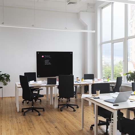 Glassboard, beschreibbar, Farbe schwarz 900 x 600 mm - Bild5