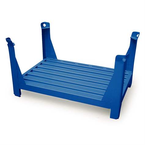 Ohradová paleta kovová, sloupková, profesionální provedení, nosnost 1000 kg, 1200x800 mm, modrá RAL5010