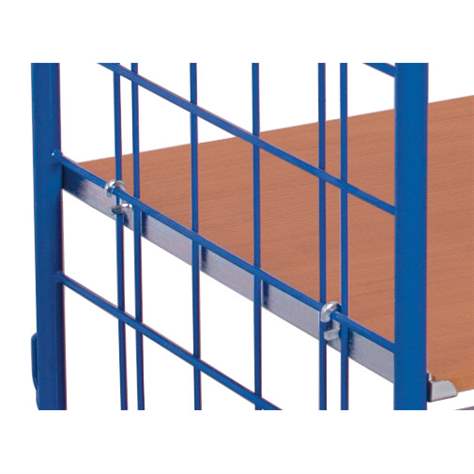 Etagenwagen VARIOfit mit 3 Hochwänden, Gesamthöhe 1180 mm, 3 Etagen 850 x 500 mm, Tragfähigkeit 400 kg - Cordes - Bild4