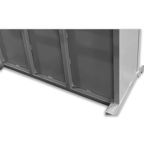 Ohradová paleta kovová, vodotěsná, 1200x800 mm, 1500 kg, na 4 nohách, modrá RAL5010 - obrázek2