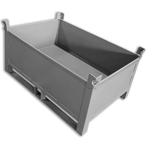 Ohradová paleta kovová, vodotěsná, 1200x800 mm, 1500 kg, na ližinách, šedá RAL7005 - obrázek3