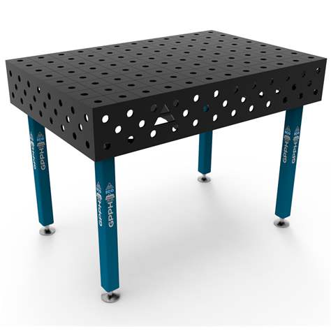 Svařovací stůl GPPH ECO 1200x800 mm, ocelová pracovní deska tl. 8 mm, otvory pr. 28 mm