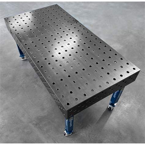 Svařovací stůl GPPH PLUS 1500x1480 mm, ocelová pracovní deska tl. 12 mm, otvory pr. 28 mm v rastru 100x100 mm - obrázek4