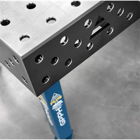 Svařovací stůl GPPH PLUS 1500x1480 mm, ocelová pracovní deska tl. 12 mm, otvory pr. 28 mm v rastru 100x100 mm - obrázek5