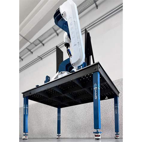 Masă de sudură GPPH BASIC 1200x800 mm, blat de lucru din oțel 12 mm, sistem de găuri Ø28 mm, într-o rețea de 100 x 100 mm - imagine3