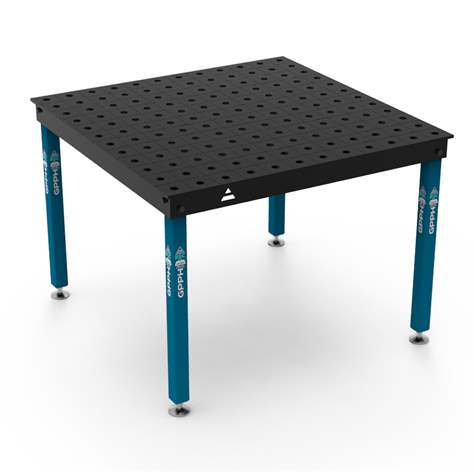 Masă de sudură GPPH BASIC 1200x1200 mm, blat de lucru din oțel 12 mm, sistem de găuri Ø28 mm, într-o rețea de 100 x 100 mm