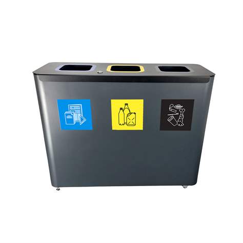 EKO STAR STATION - sestava na tříděný odpad, objem 3 x 60 l - Alda S.A.