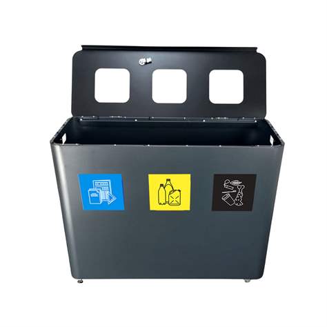 EKO STAR STATION - sestava na tříděný odpad, objem 3 x 60 l - Alda S.A. - obrázek7