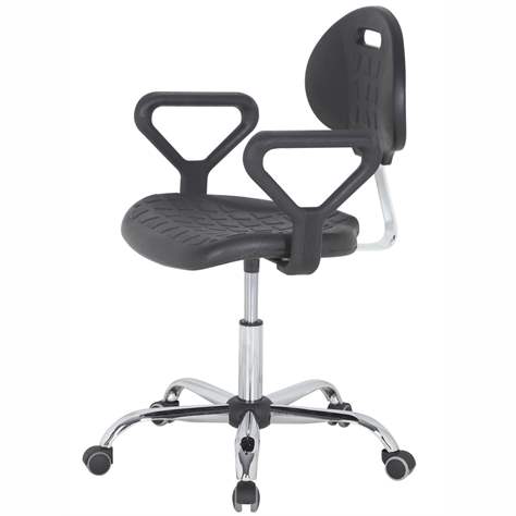 ESD-Arbeitsdrehstuhl PRO STANDARD mit Armlehnen und 5 Rollen