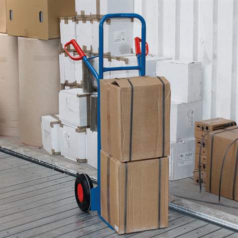 Sackkarre VARIOfit - Stahlrohr, Tragfähigkeit 250 kg, Schaufel 320 x 250 mm, Vollgummibereifung, Farbe Anthrazit RAL7016 - Cordes - Bild2