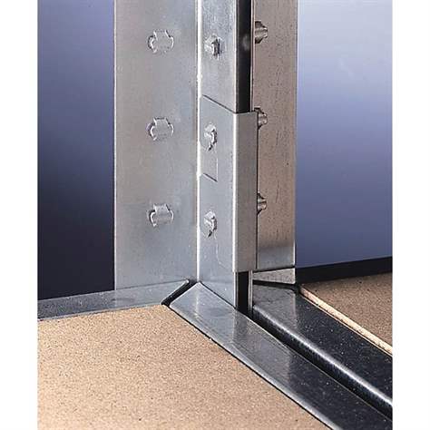 Set zur Verbindung zweier Großfachregal SPEED-RACK, Profilverbinder verzinkt, VE 4 Stück - META Skladovací technika - Bild2