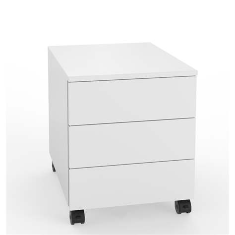 Schubladencontainer STEEL, 3 Schubladen, Lichtgrau RAL7035 - Malow