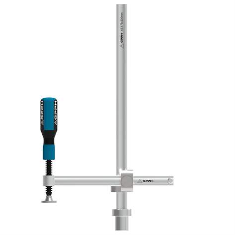 Clema de prindere cu brat reglabil pentru mese de sudura GPPH, sistem ⌀28 mm