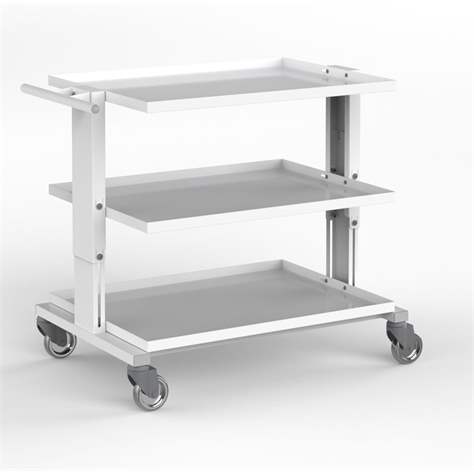 Pick-up Tischwagen ESD, Ladefläche 810 x 610 mm, 3 Fachböden - Bild3