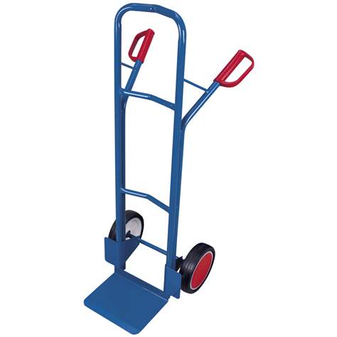 Sackkarre VARIOfit - Stahlrohr, Tragfähigkeit 250 kg, Schaufel 320 x 250 mm, Vollgummibereifung - Cordes