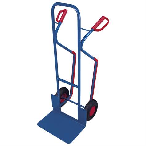 Rudl VARIOfit, ocelový s kluznými ližínami, nosnost 250 kg, lopata 480 x 300 mm, bantamová kola - Cordes