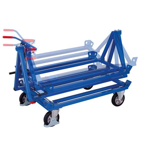 Naklápěcí rám pro paletový podvozek 1200x800 mm, nosnost 500 kg - Cordes - obrázek3