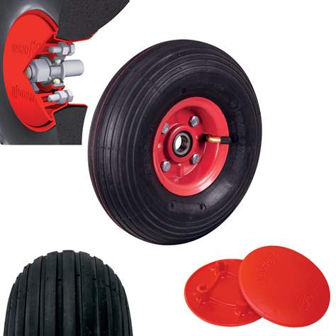 Fasskarre VARIOfit für 120- bis 220-Liter-Kunststofffässer, Traglast 250 kg, Luftreifen - Cordes - Bild3