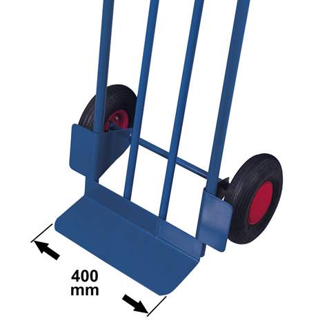 Rudl VARIOfit, ocelový, nosnost 250 kg, lopata 400 x 150 mm, bantamová kola, barva antracit RAL7016 - Cordes - obrázek3