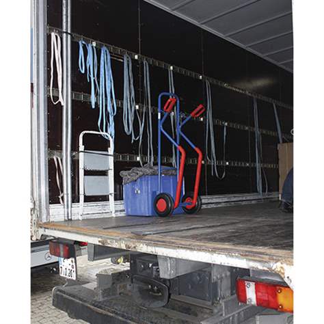 Rudl VARIOfit, ocelový s kluznými ližínami, nosnost 250 kg, lopata 320 x 250 mm, bantamová kola, barva antracit RAL7016 - Cordes - obrázek6