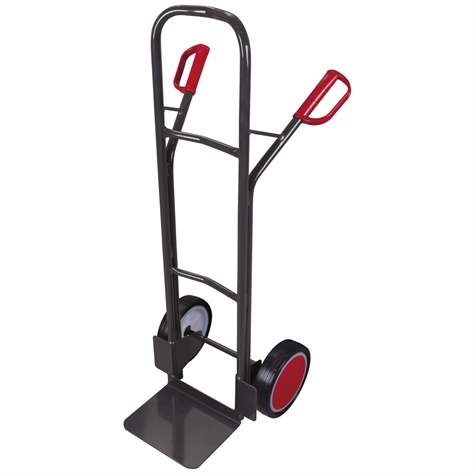 Sackkarre VARIOfit - Stahlrohr, Tragfähigkeit 250 kg, Schaufel 320 x 250 mm, Luftbereifung, Farbe Anthrazit RAL7016 - Cordes