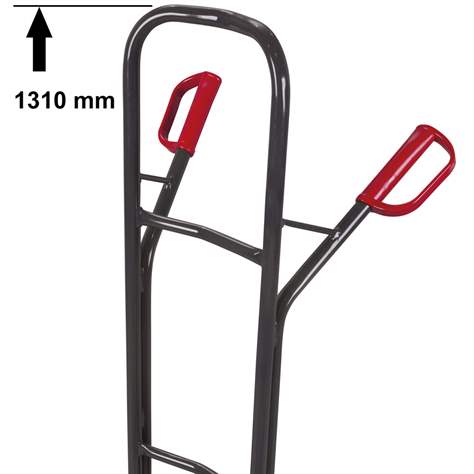Sackkarre VARIOfit - Stahlrohr, Tragfähigkeit 250 kg, Schaufel 320 x 250 mm, Vollgummibereifung, Farbe Anthrazit RAL7016 - Cordes - Bild4