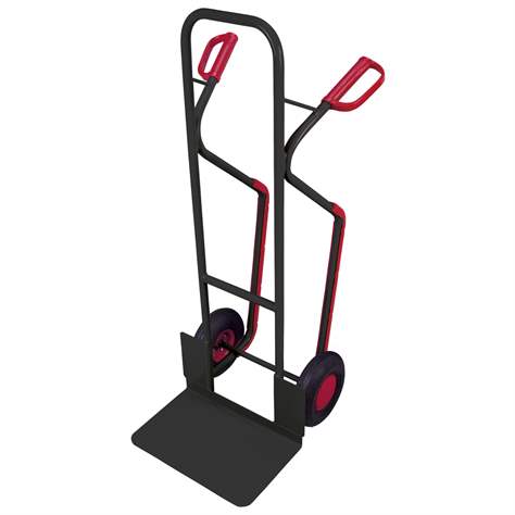 Rudl VARIOfit, ocelový s kluznými ližínami, nosnost 250 kg, lopata 480 x 300 mm, bantamová kola, barva antracit RAL7016 - Cordes