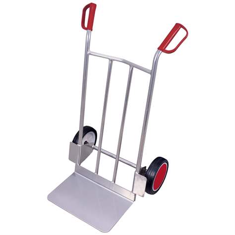 Sackkarre VARIOfit aus Aluminium, extra breit, Tragfähigkeit 200 kg, Schaufel 480 x 300 mm, Vollgummibereifung - Cordes