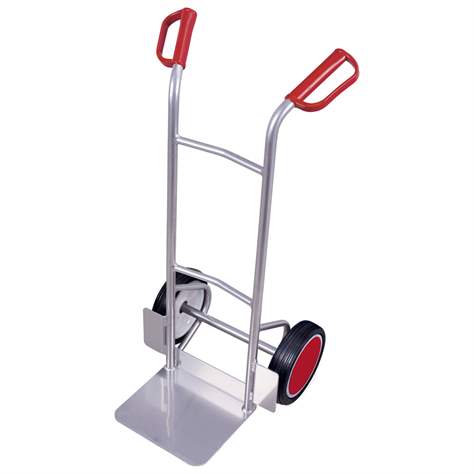 Sackkarre VARIOfit aus Aluminium, Tragfähigkeit 150 kg, Schaufel 320 x 250 mm, Vollgummibereifung - Cordes