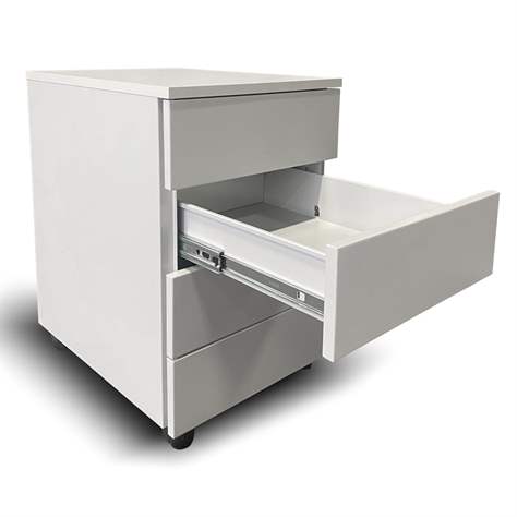 Schubladencontainer STEEL, 4 Schubladen, Lichtgrau RAL7035 - Malow - Bild5