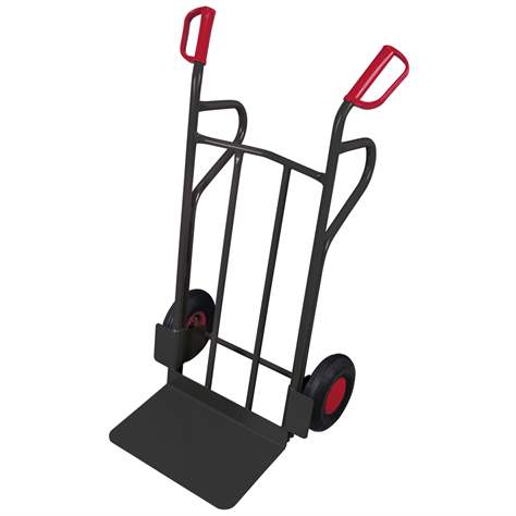 Sackkarre VARIOfit, extra breit, Tragfähigkeit 250 kg, Schaufel 480 x 300 mm, Luftbereifung, Farbe Anthrazit RAL7016 - Cordes