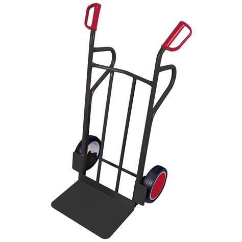 Sackkarre VARIOfit - Stahlrohr, extra breit, Tragfähigkeit 250 kg, Schaufel 480 x 300 mm, Vollgummibereifung, Farbe Anthrazit RAL7016 - Cordes