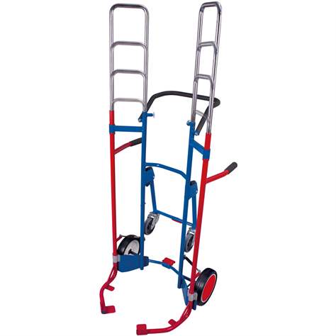 Reifenkarre VARIOfit, Tragfähigkeit 200 kg, Höhe 1275-1900 mm, Vollgummibereifung mit Stützräder - Cordes