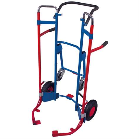 Reifenkarre VARIOfit, Tragfähigkeit 200 kg, Höhe 1275-1900 mm, Luftbereifung mit Stützräder - Cordes - Bild7