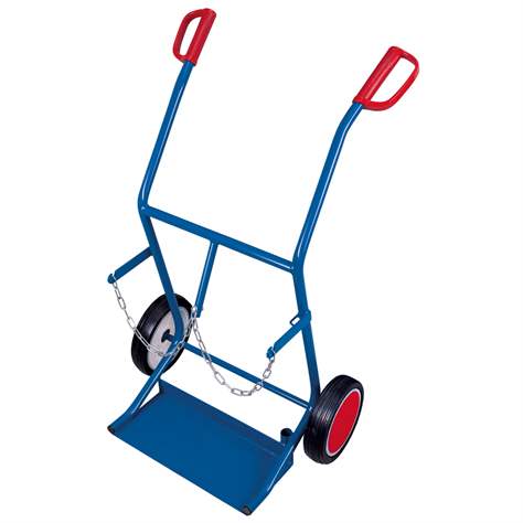 Gasflaschenwagen VARIOfit, für 2 Flaschen mit 210 mm Durchmesser, Vollgummibereifung - Cordes