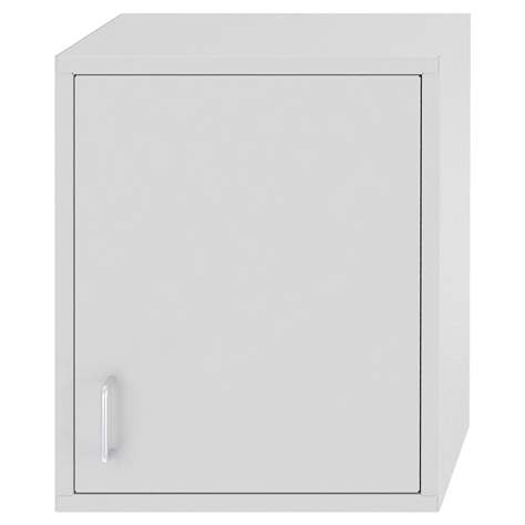 Závěsná kovová skříňka, jednokřídlá plechová dvířka, š x v x h: 400 x 500 x 250 mm, barva šedá RAL7035 - Malow