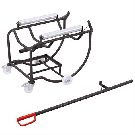 VARIOfit Fasskipper mit 2 Stahlrollen, Traglast 250 kg, für dünnwandige Fässer, Farbe Anthrazit RAL7016 - Cordes