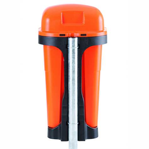 Abfallbehälter aus Kunststoff für Außenbereich, Volumen 50 L, Grün - Bild4