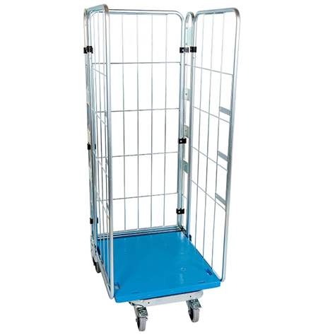 Steckbarer Rollcontainer „nestainer“, dreiseitig, ohne Fachböden, BxTxH: 725x820x1780 mm