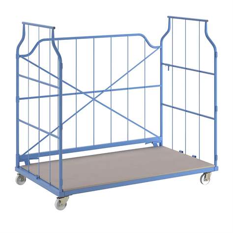 Stapelbox UNIVERSAL-Corlette, fahrbar, Maschen 500x260 mm, LxTxH: 2000 x 1150 x 1850 mm