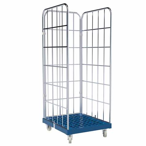 Rollcontainer „rolltainer“, dreiseitig, ohne Fachböden, BxTxH: 724x815x1830 mm.